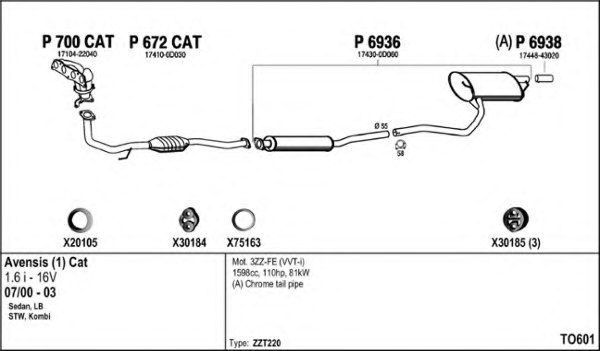 FENNO TO601 Exhaust System
